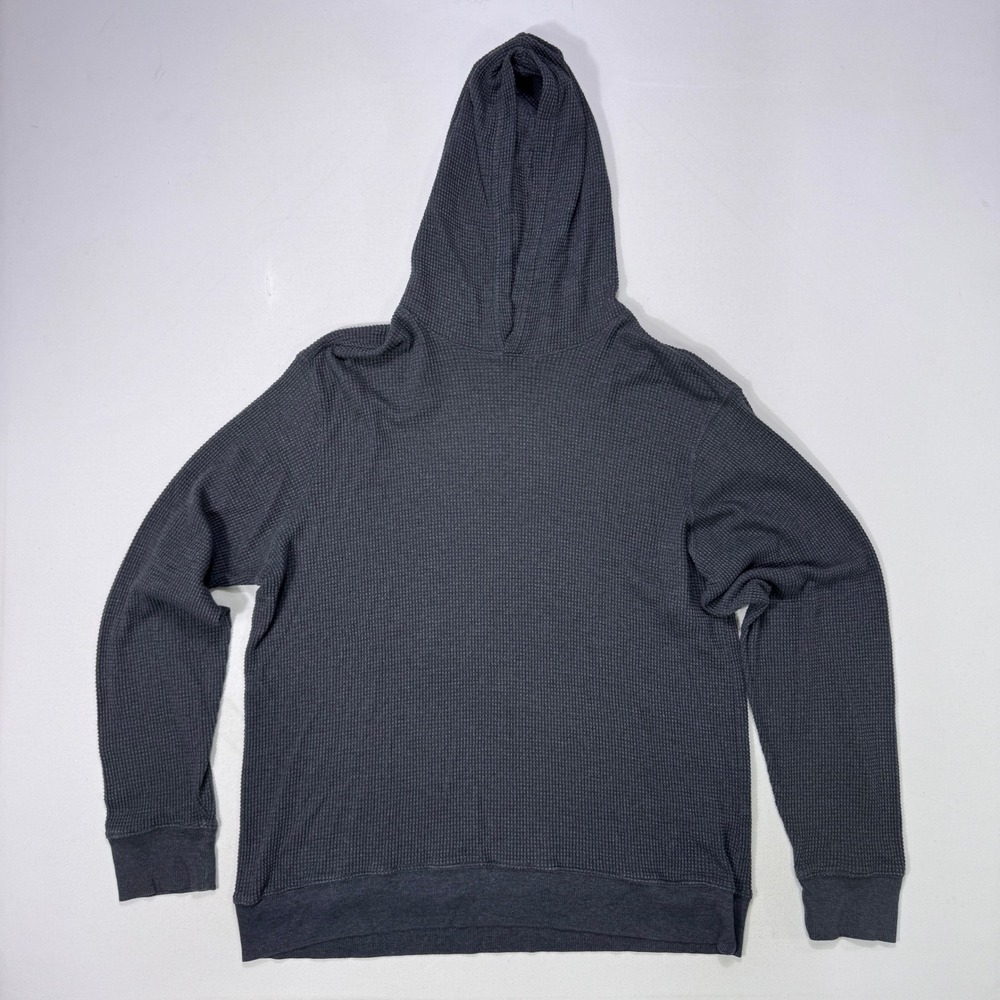 Old Navy Men's XL Waffle Hoodie Grey Black Heather Outdoor Minimalist Casual
